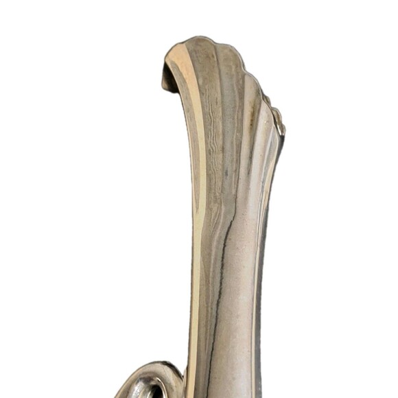 Vintage Silver Tone Swan Art Nouveau Style 7 inch Bud Vase Weighted Bottom - Picture 10 of 15